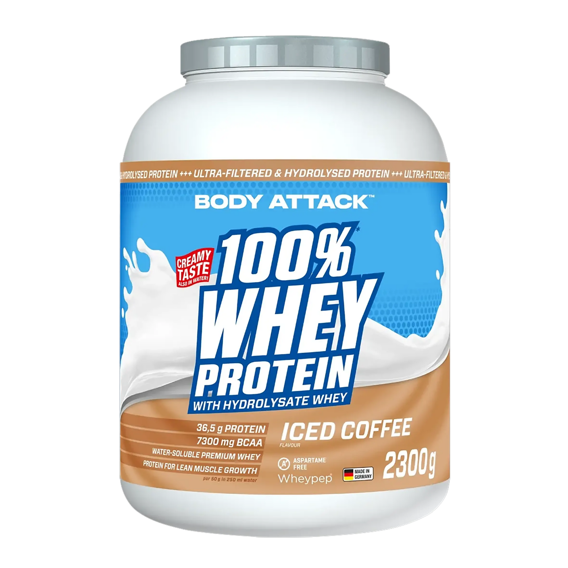 Body Attack 100% Whey Protein - 2300g – hochwertige / premium / висококачествена Body Attack 100% Whey Protein von / by / от THE FORCE SPORT | THE FORCE SPORT
