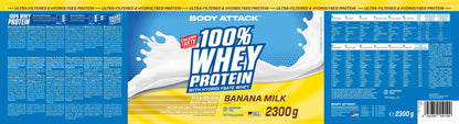 Body Attack 100% Whey Protein - 2300g – hochwertige / premium / висококачествена Body Attack 100% Whey Protein von / by / от THE FORCE SPORT | THE FORCE SPORT