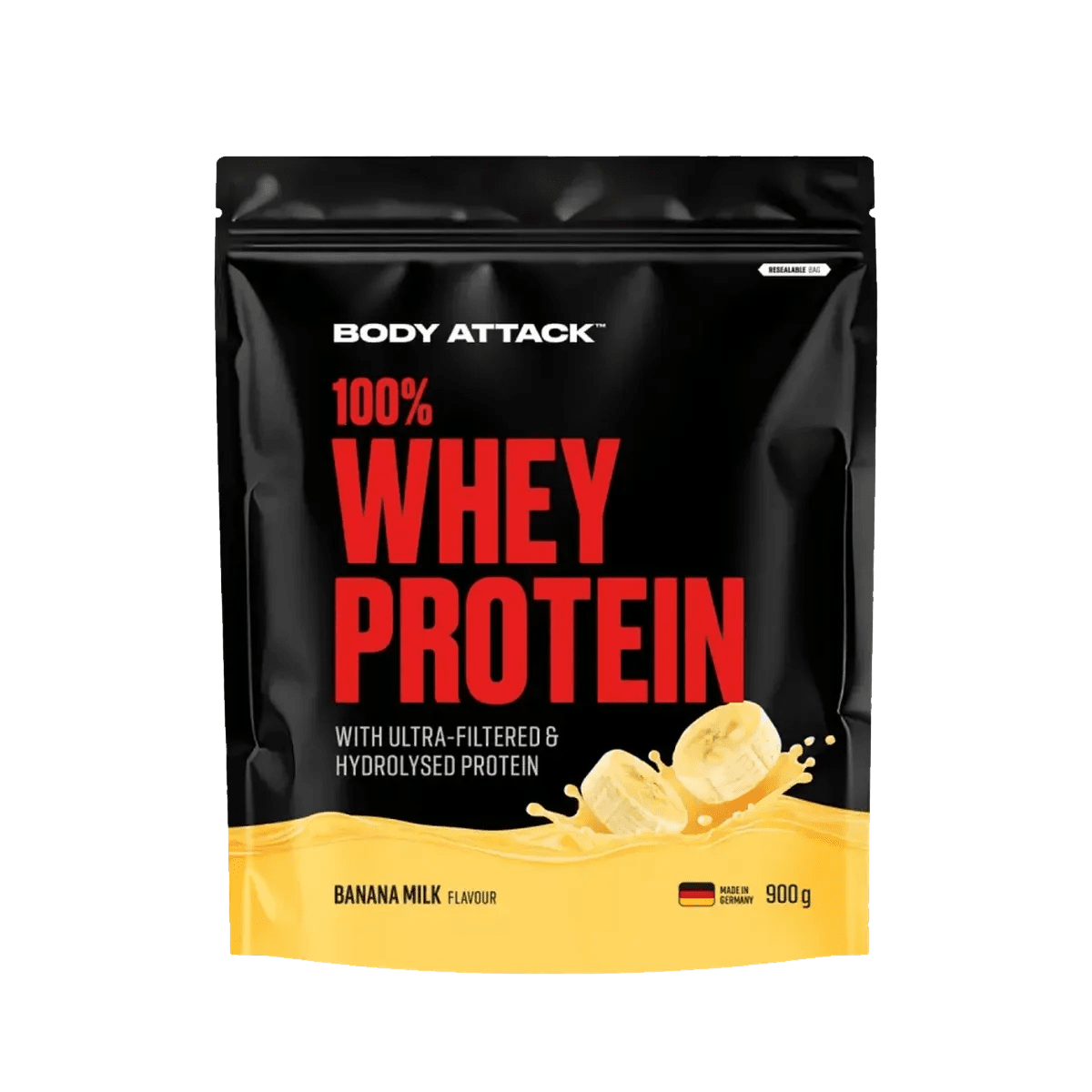 Body Attack 100% Whey Protein 900 g Molkenprotein Pulver