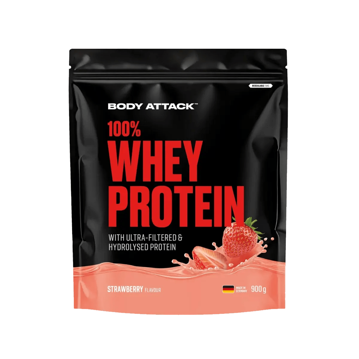 Body Attack 100% Whey Protein 900 g Molkenprotein Pulver