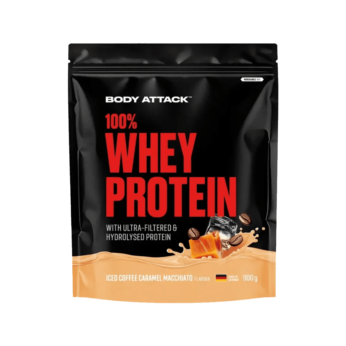 Body Attack 100% Whey Protein 900 g Molkenprotein Pulver