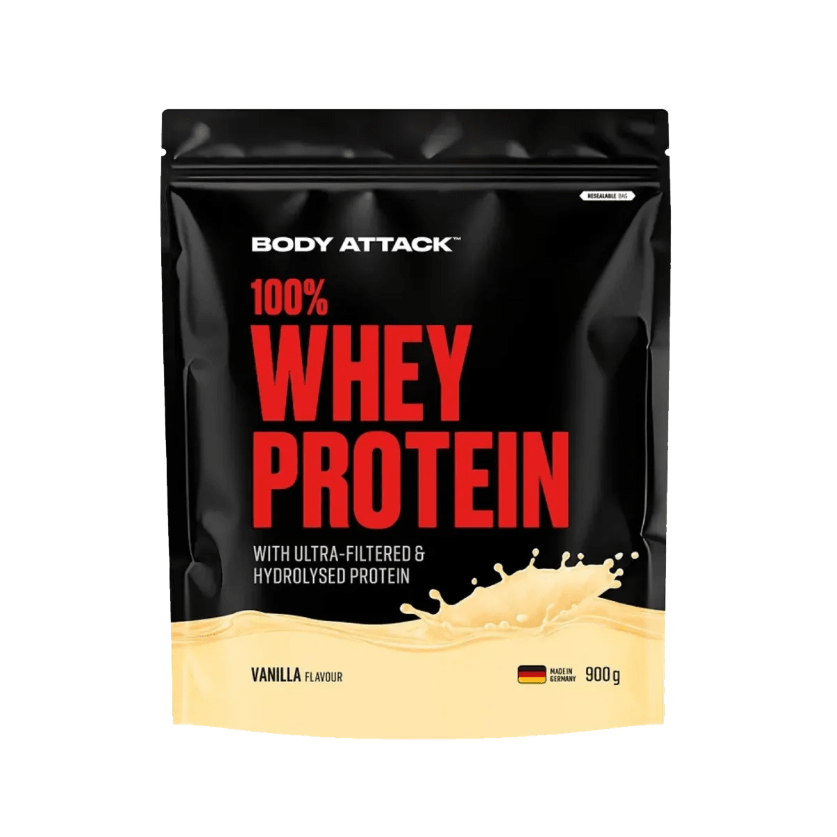 Body Attack 100% Whey Protein 900 g Molkenprotein Pulver