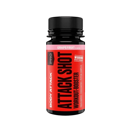 Body Attack Attack Shot 20 x 60 ml Pre-Workout Shots mit Koffein und Aminosäuren