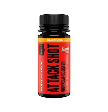 Body Attack Attack Shot 20 x 60 ml Pre-Workout Shots mit Koffein und Aminosäuren