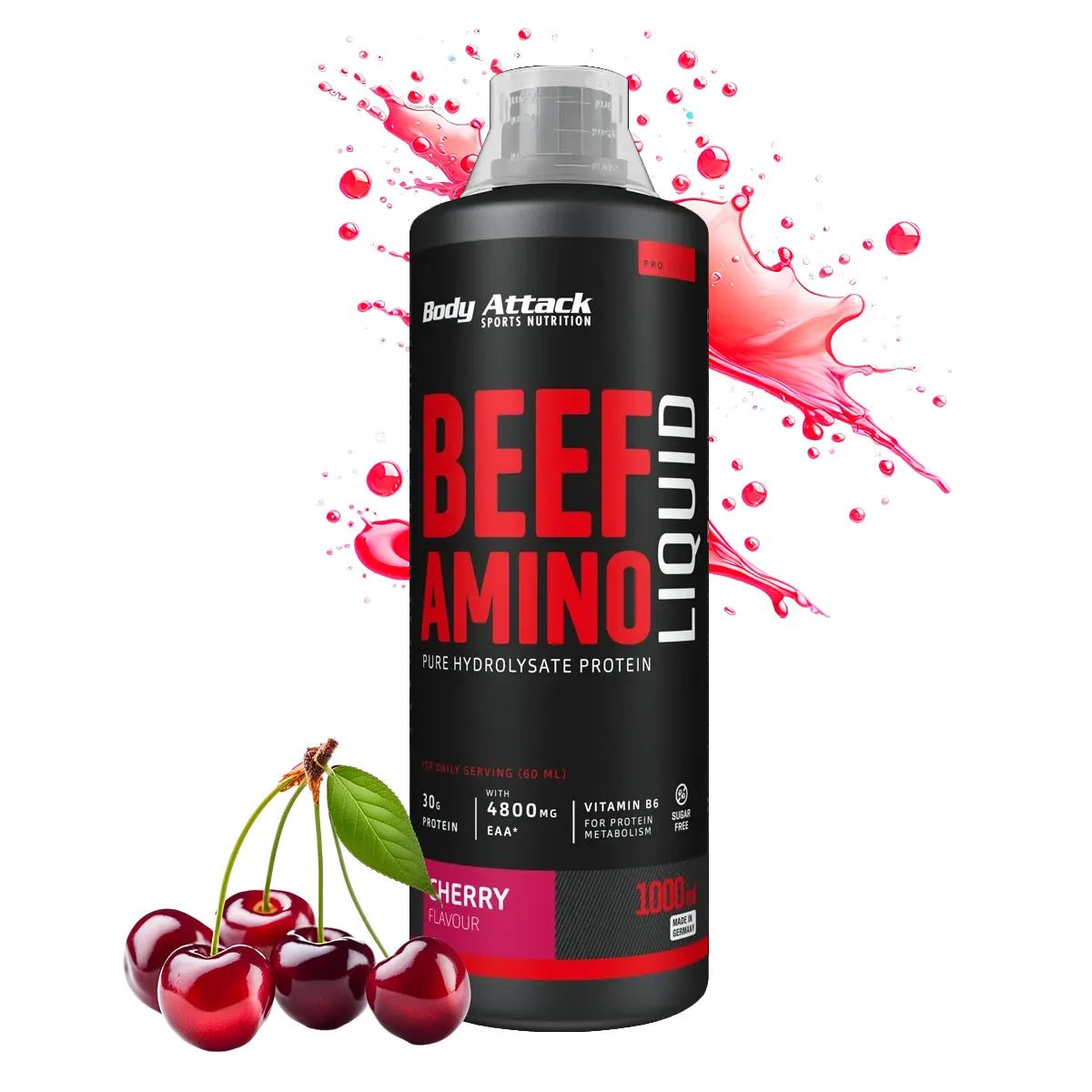 Body Attack Beef Amino Liquid Aminosäuren aus Rinderprotein Nahrungsergänzung