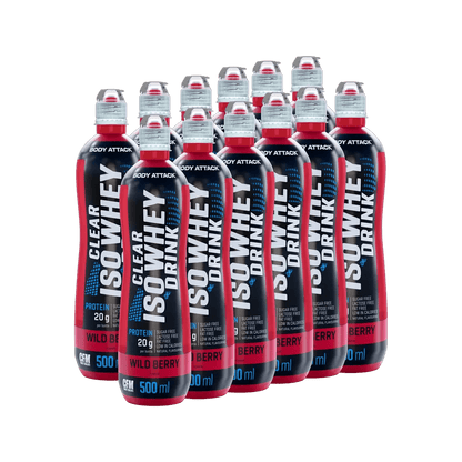 Body Attack Clear Iso Whey Drink 12x500ml - THE FORCE SPORT