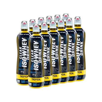 Body Attack Clear Iso Whey Drink 12x500ml - THE FORCE SPORT