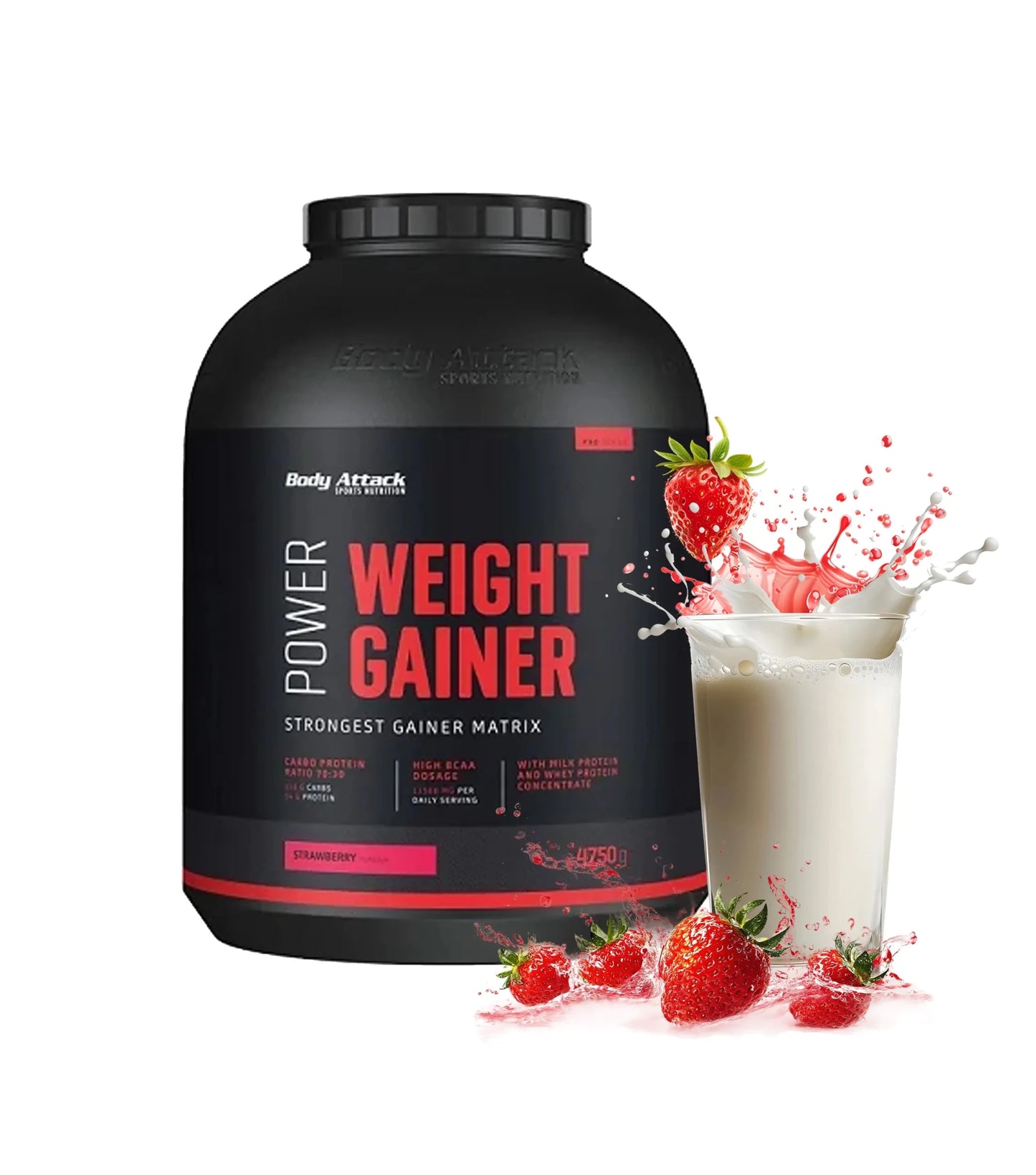 Body Attack Power Weight Gainer 4,75kg Kohlenhydrat Protein Pulver