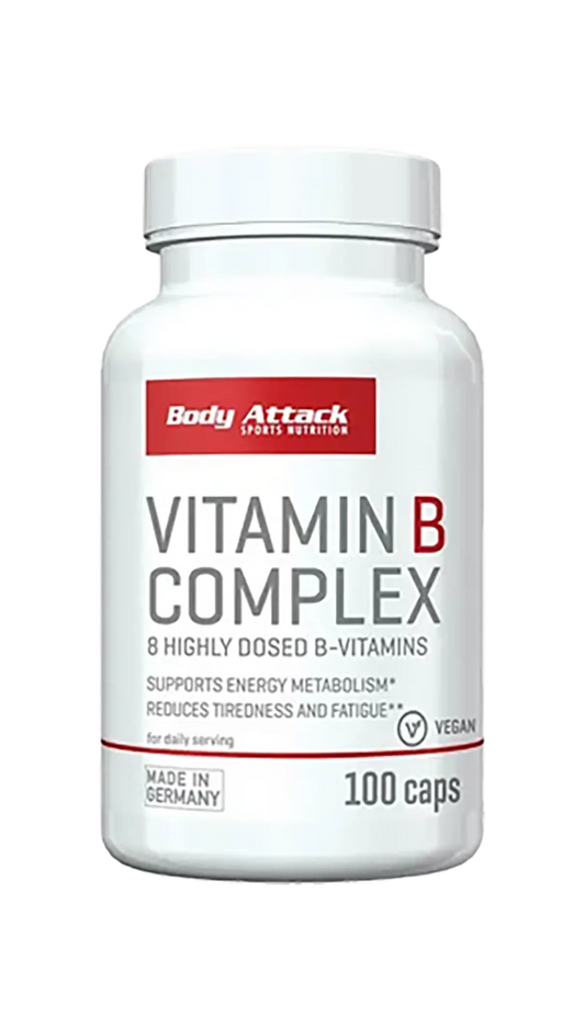 Body Attack Vitamin B-Complex – 100 Kapseln mit 8 hochdosierten B-Vitaminen