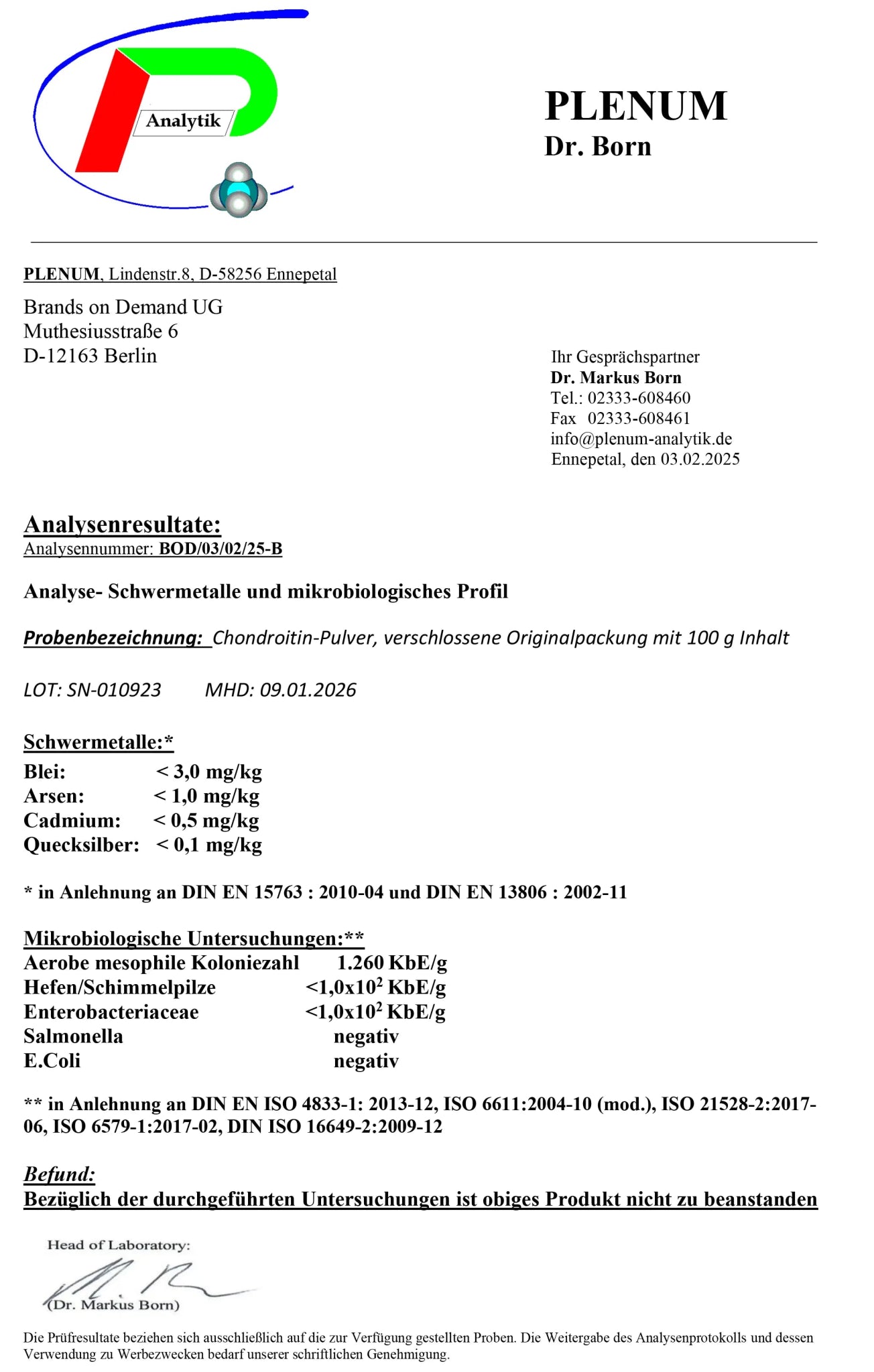 Chondroitin Powder - 100g - THE FORCE SPORT