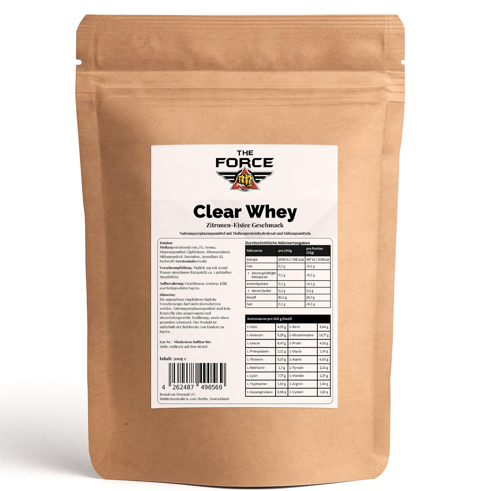 Clear Whey Protein Ice - Tea Lemon - 500g - THE FORCE SPORT