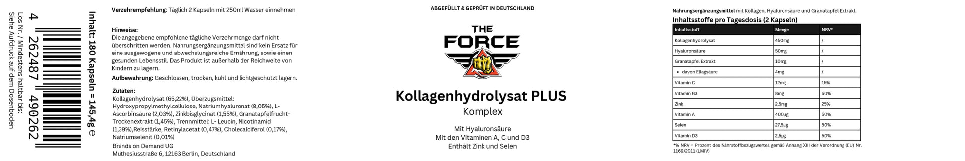 Collagen Hydrolysate PLUS - THE FORCE SPORT