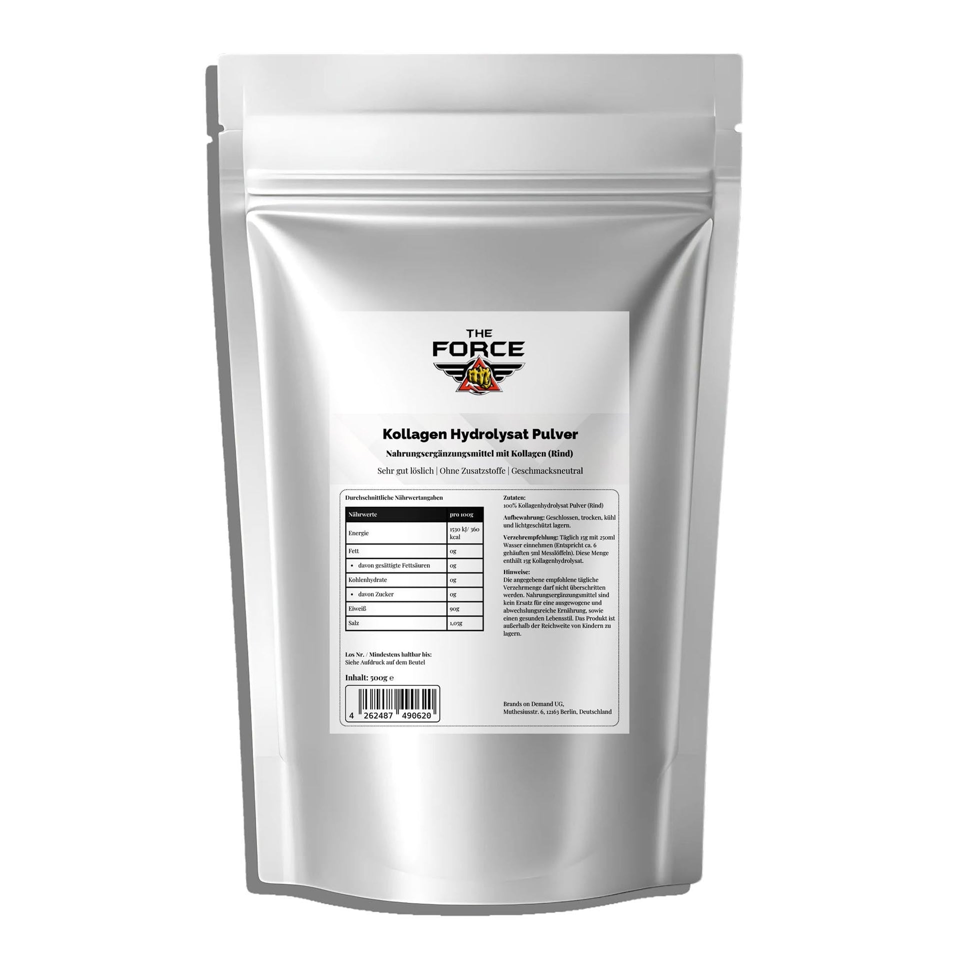 Collagen Hydrolysate Powder - 500g Doypack - THE FORCE SPORT