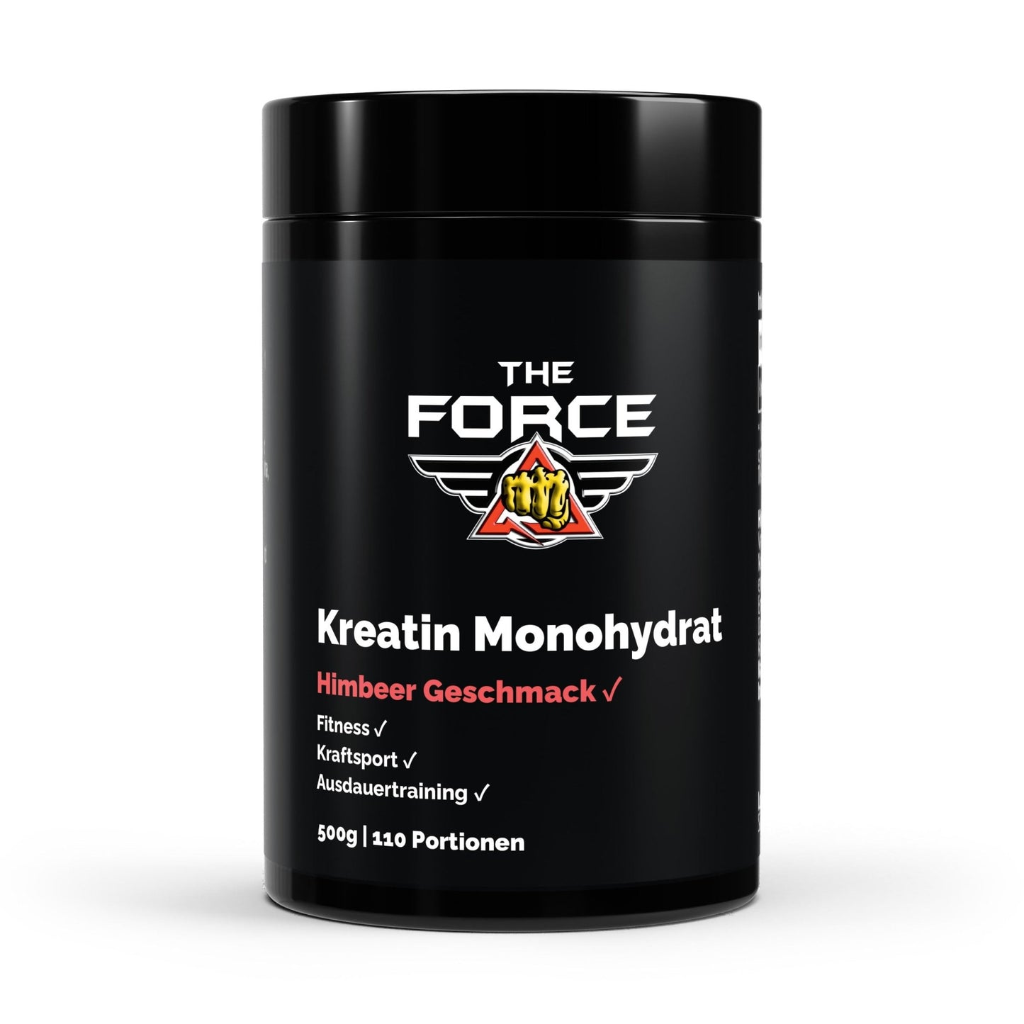 THE FORCE Creatin Monohydrat Himbeer 500g Kreatin Pulver Nahrungsergänzungsmittel