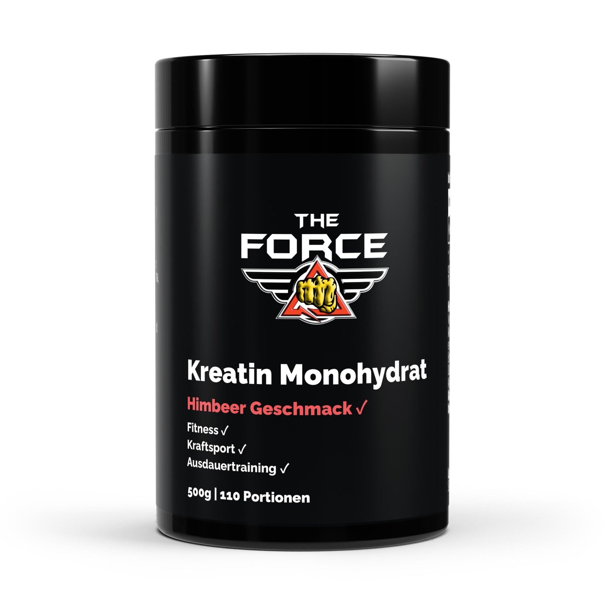 THE FORCE Creatin Monohydrat Himbeer 500g Kreatin Pulver Nahrungsergänzungsmittel