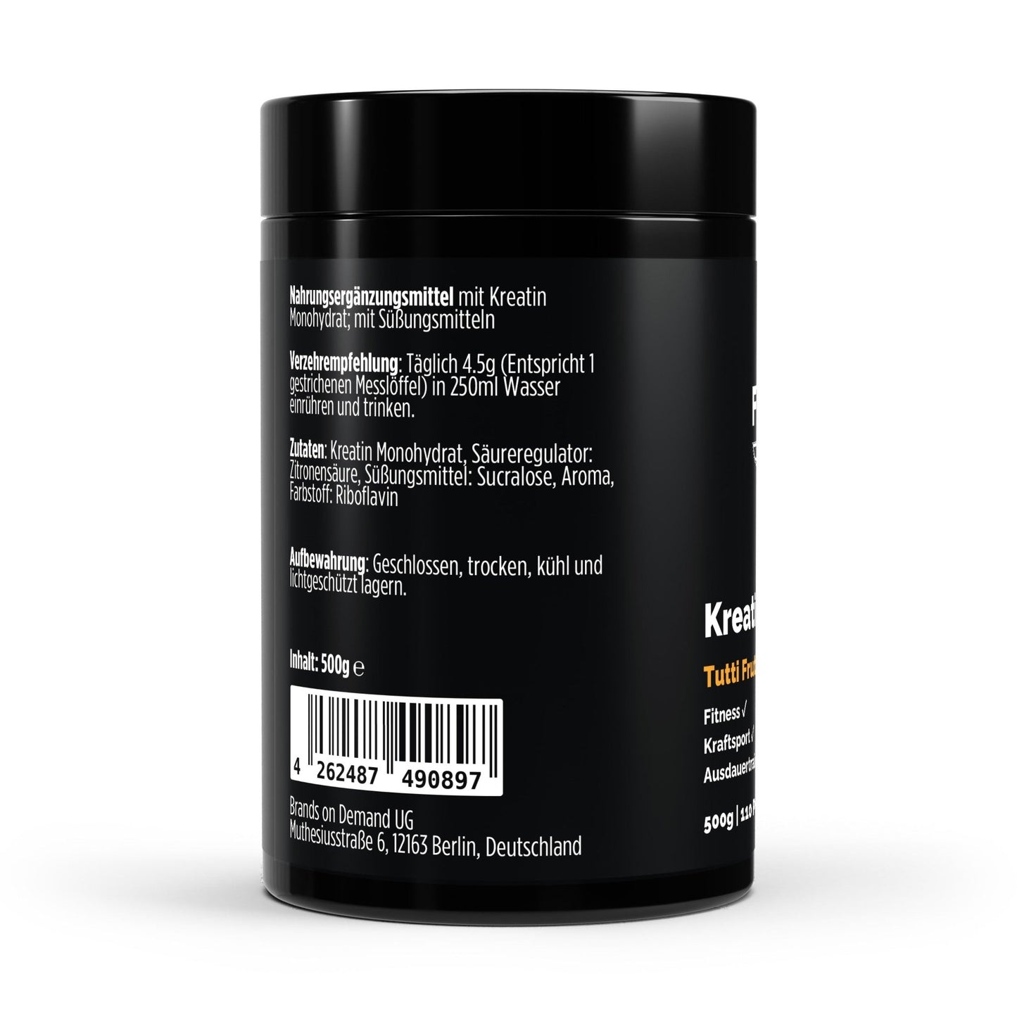 THE FORCE Creatin Monohydrat Tutti Frutti 500g Nahrungsergänzungsmittel