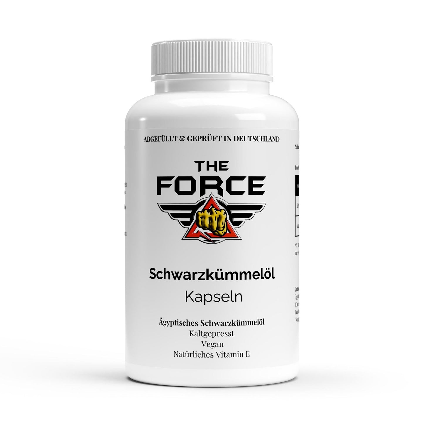 The Force Schwarzkümmelöl Kapseln – ägyptisches kaltgepresstes Schwarzkümmelöl mit natürlichem Vitamin E