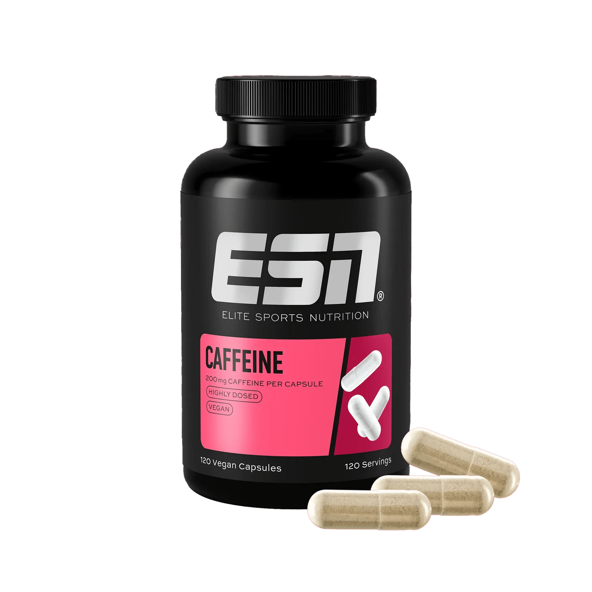 ESN® Caffeine Caps 120 Capsules – hochwertige / premium /ESN® Caffeine Caps 120 Kapsel von / by / от THE FORCE SPORT