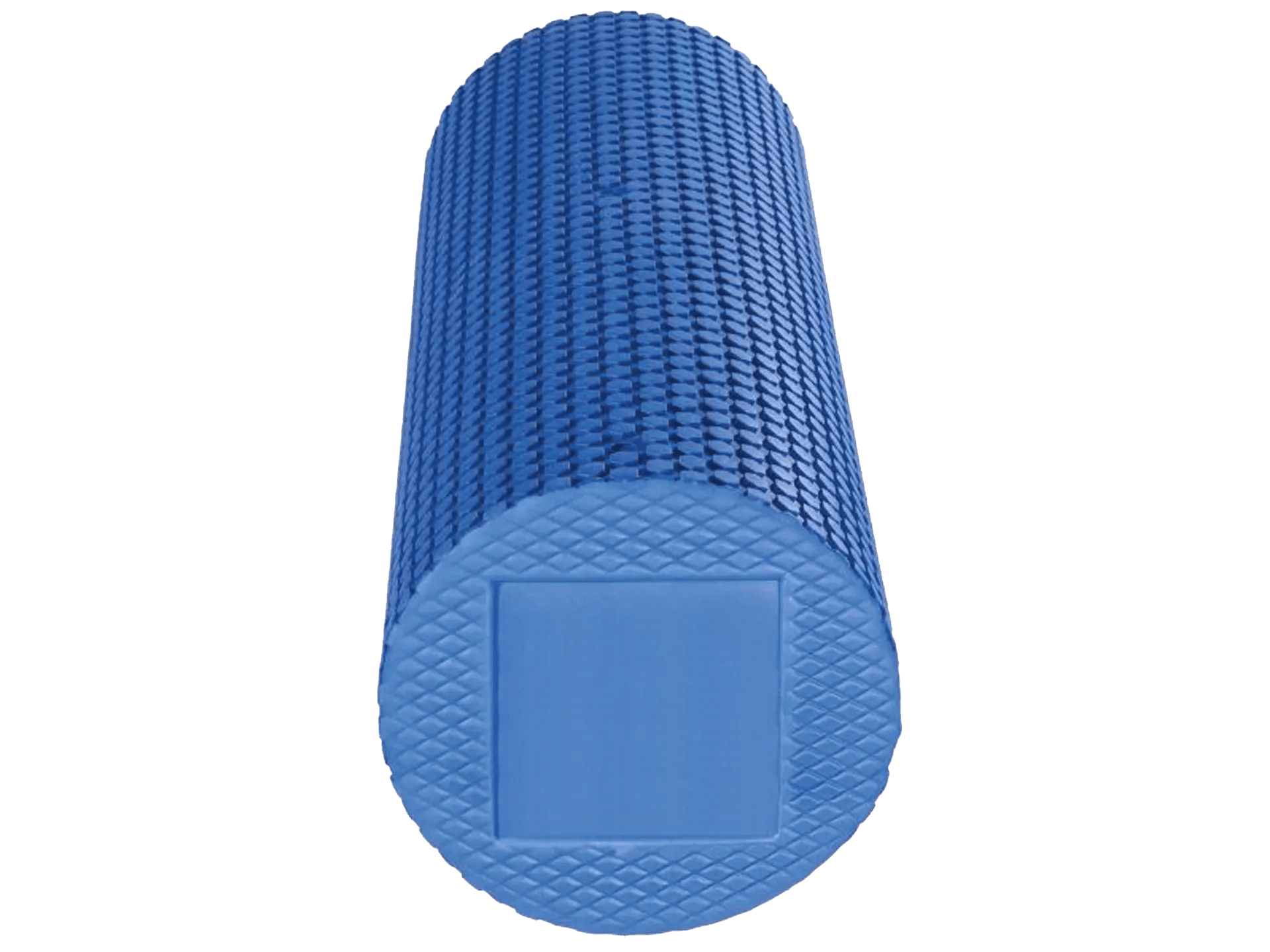 Blue textured roller on a transparent background