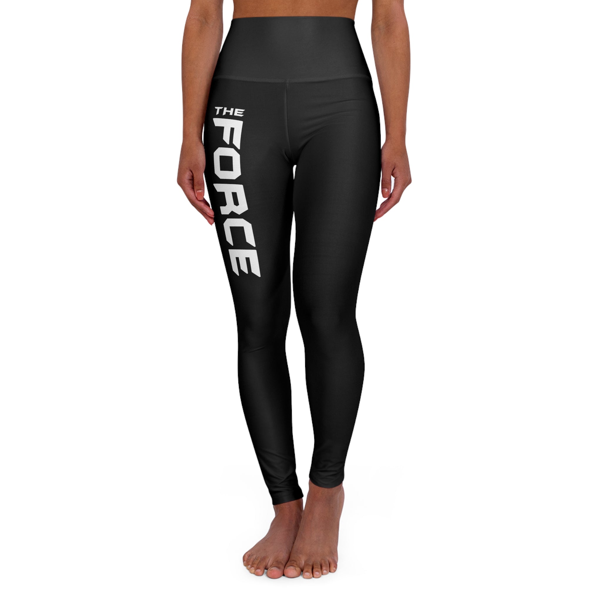 High Waisted Yoga Leggings (AOP) - THE FORCE SPORT