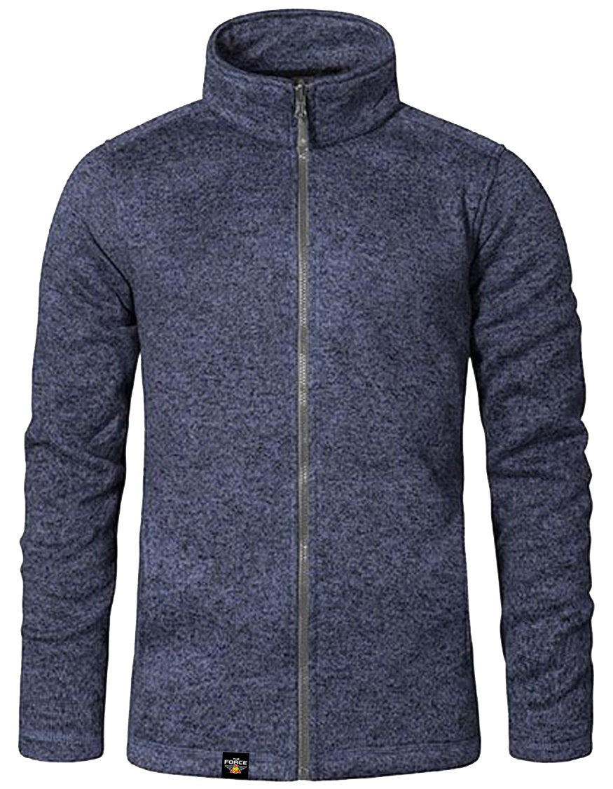 Knitted fleece jacket with stand - up collar - THE FORCE SPORT