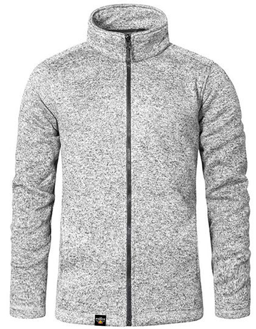 Knitted fleece jacket with stand - up collar - THE FORCE SPORT