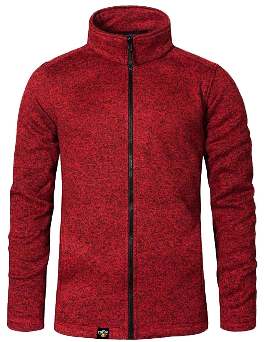 Knitted fleece jacket with stand - up collar - THE FORCE SPORT