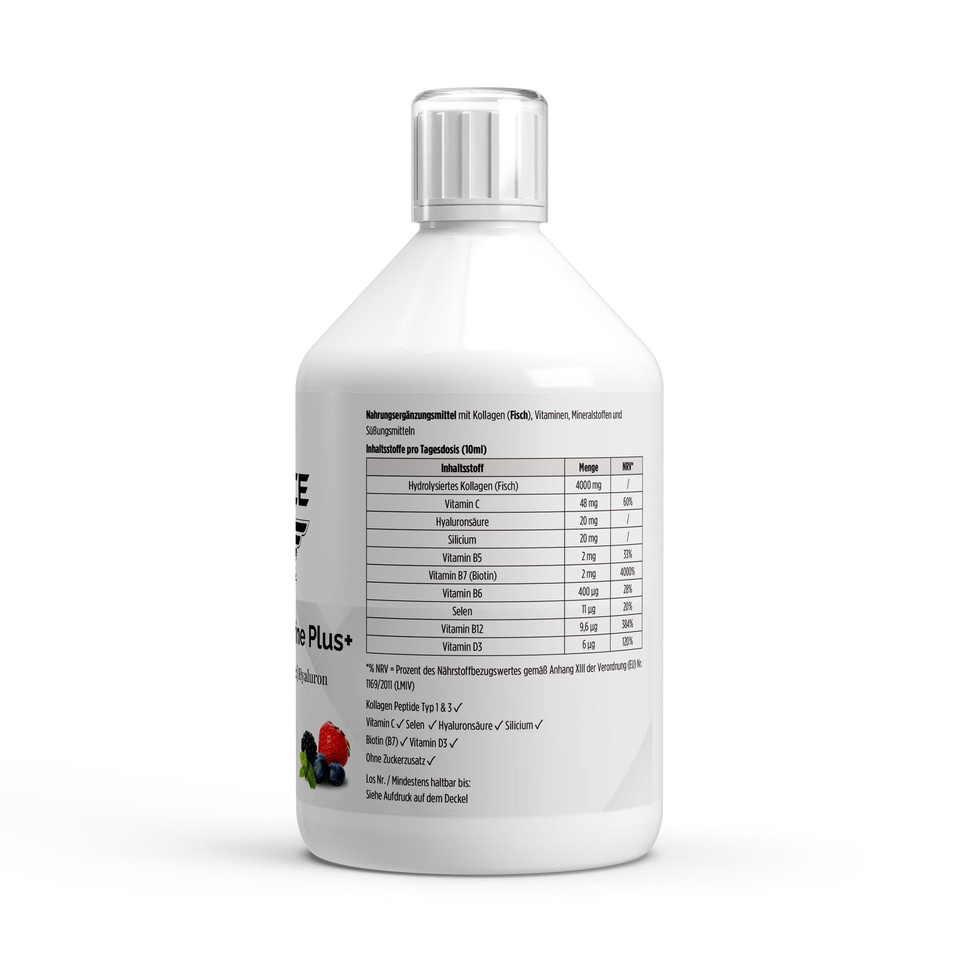 Kollagen Marine Plus+ - 50 Shots - Wildbeere - 500ml - THE FORCE SPORT