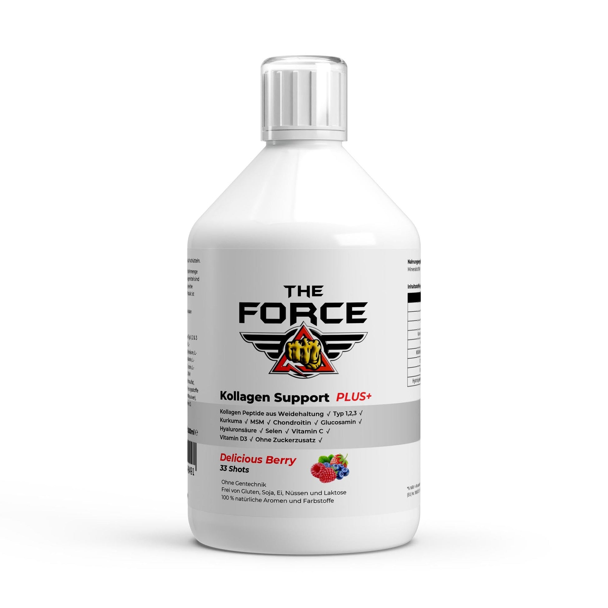 Kollagen Support PLUS+ Shots - Wild Berry - 500ml - THE FORCE SPORT