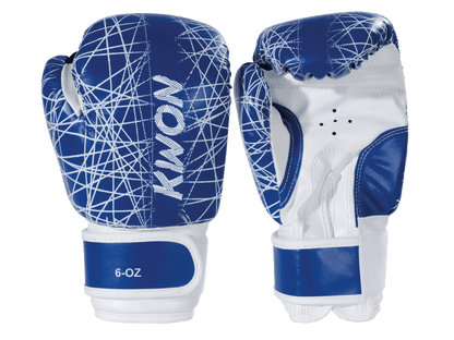 KWON Kinder Boxhandschuhe Neon 6 oz  blau 