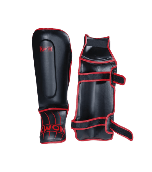 KWON Schienbein Spannschutz Scratch schwarz rot camouflage