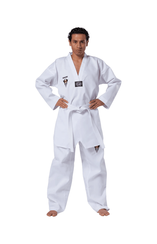 KWON Starfighter Taekwondo Anzug weißes Revers weißer Dobok