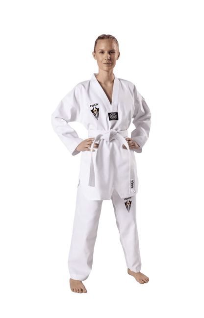 KWON Starfighter Taekwondo Anzug weißes Revers weißer Dobok