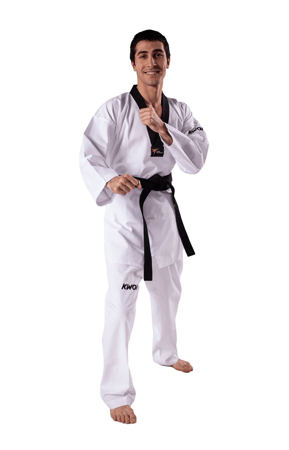 KWON Victory Taekwondo Anzug schwarzes Revers WT anerkannt