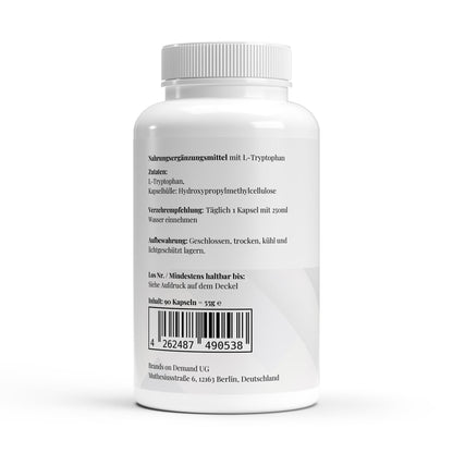 The Force L-Tryptophan 500 mg Kapseln – 90 Stück Verpackung