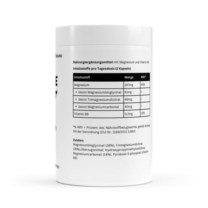 Magnesium Komplex Kapseln mit Vitamin B6 von THE FORCE