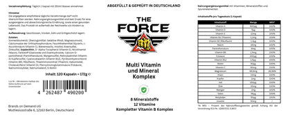 Multi Vitamin and Mineral Complex - THE FORCE SPORT