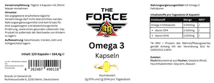 Omega 3 capsules - THE FORCE SPORT
