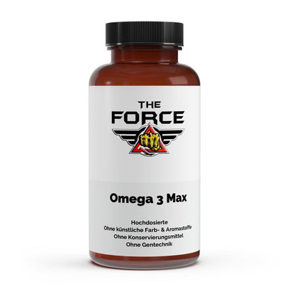 Omega 3 Max Fischölkapseln mit EPA, DHA und natürlichem Vitamin E – The Force