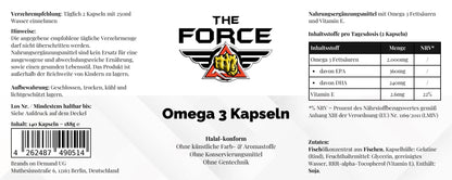 Omega 3 Triglyceride 18/12 (Halal Gelatine) - 140 Softgels - THE FORCE SPORT