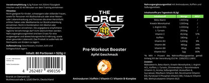 Pre - Workout Booster - Flavor: Apple - THE FORCE SPORT