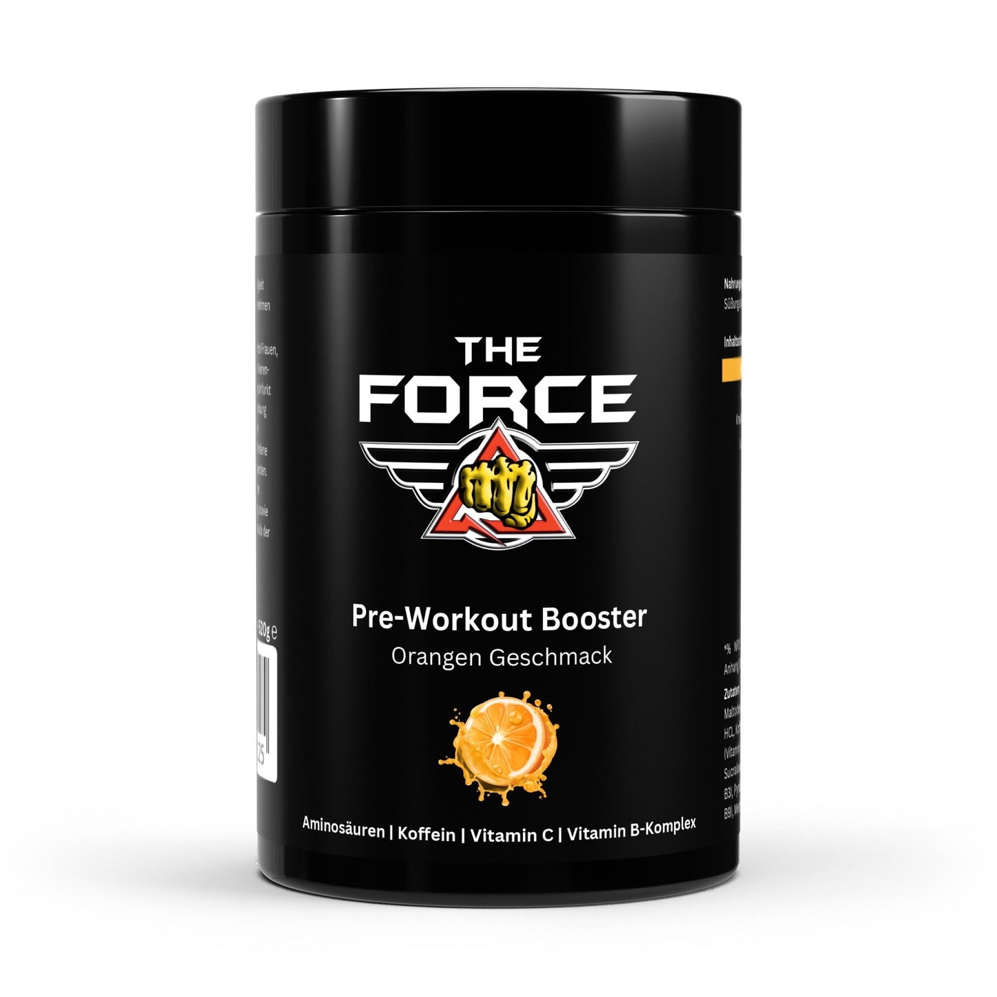 Pre-Workout Booster mit Aminosäuren und Koffein – Orangen Geschmack
