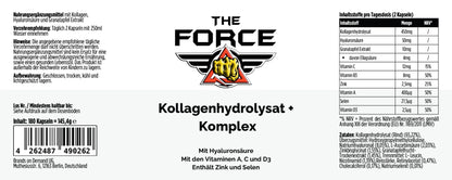 Premium Collagen Hydrolysate PLUS (3000 - 5000 DA) - 180 Capsules – hochwertige / premium / висококачествена Produkt von / by / от THE FORCE SPORT | THE FORCE SPORT