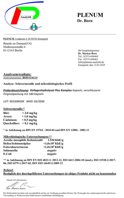 Premium Collagen Hydrolysate PLUS (3000 - 5000 DA) - 180 Capsules – hochwertige / premium / висококачествена Produkt von / by / от THE FORCE SPORT | THE FORCE SPORT