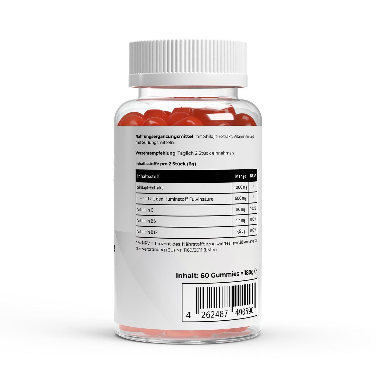 The Force Shilajit Gummies – vegane Gummies mit Shilajit Extrakt, Mixed Berry, 60 Stück