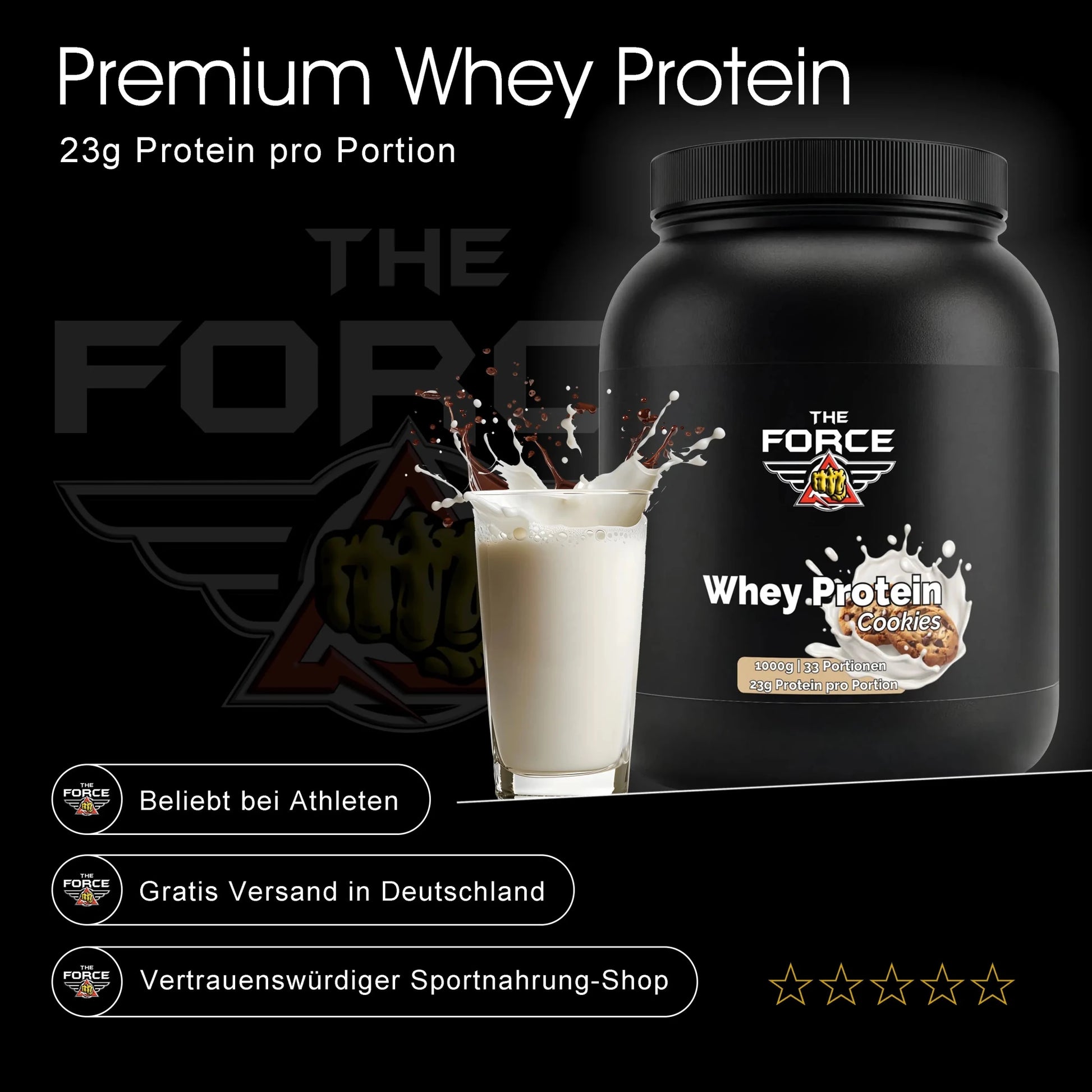 The Force Whey Protein cookies – high quality whey protein powder