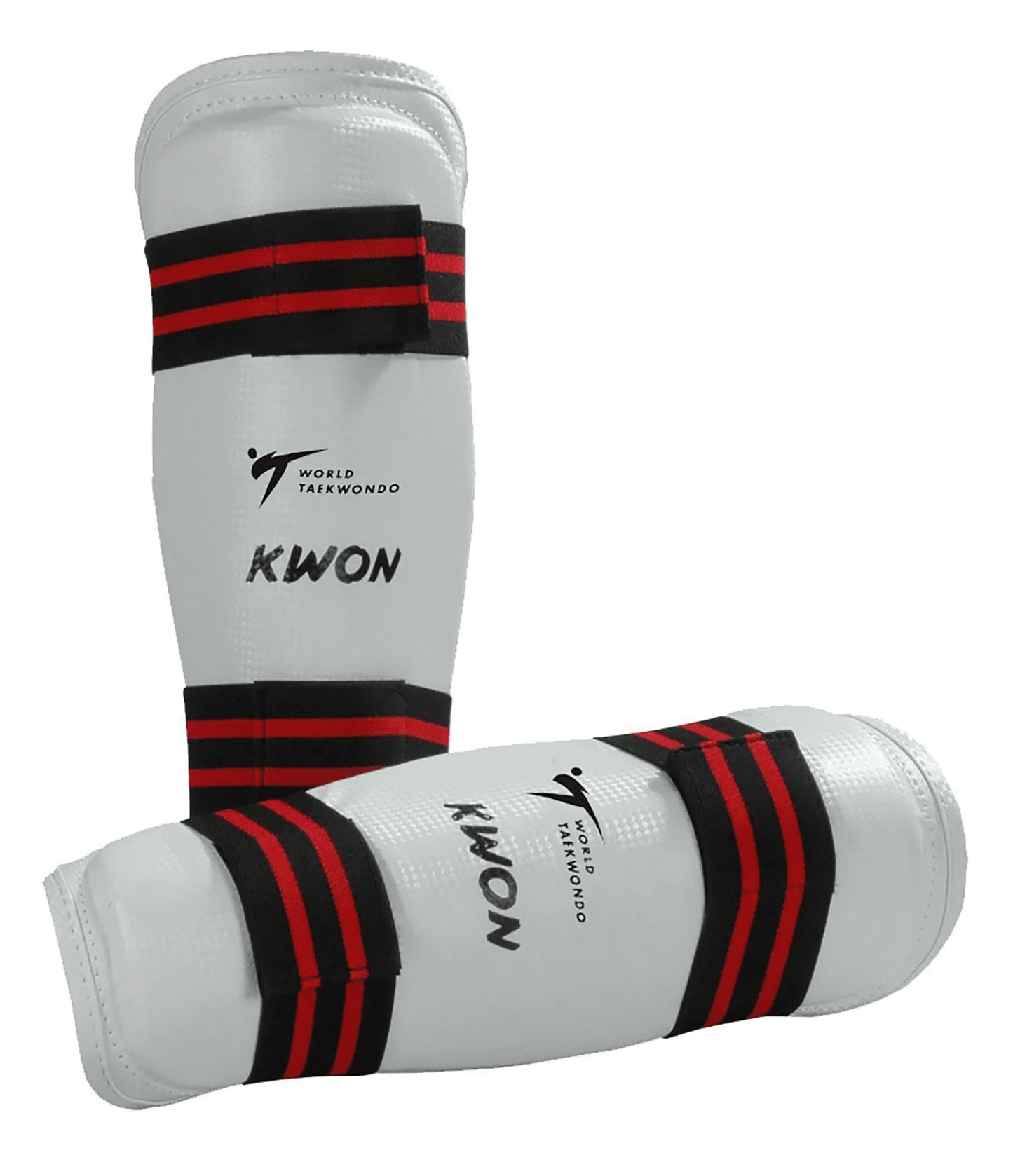 Weißer KWON Schienbeinschutz Evolution WT-anerkannt für Taekwondo