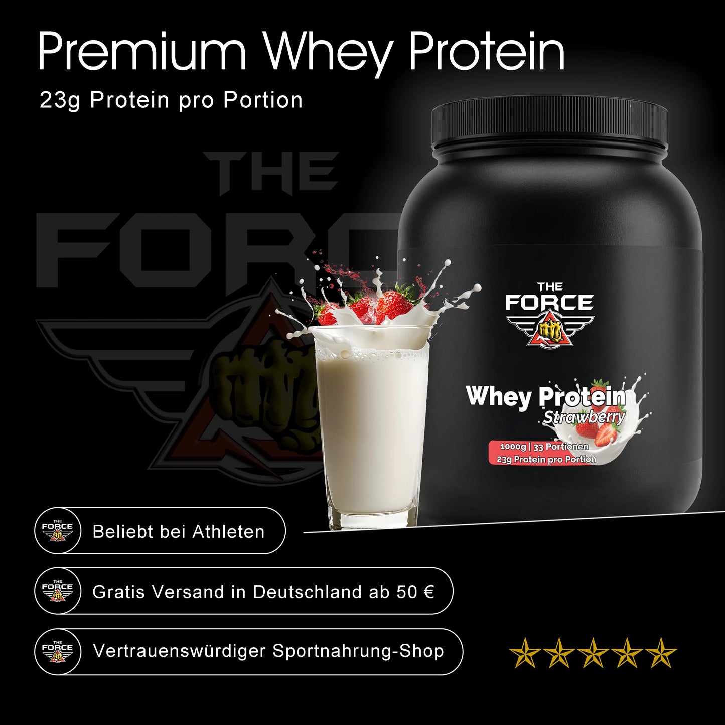 Premium Whey Protein Strawberry - 1000g